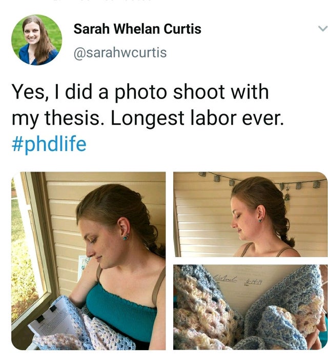 hairstyle - Sarah Whelan Curtis Yes, I did a photo shoot with my thesis. Longest labor ever.