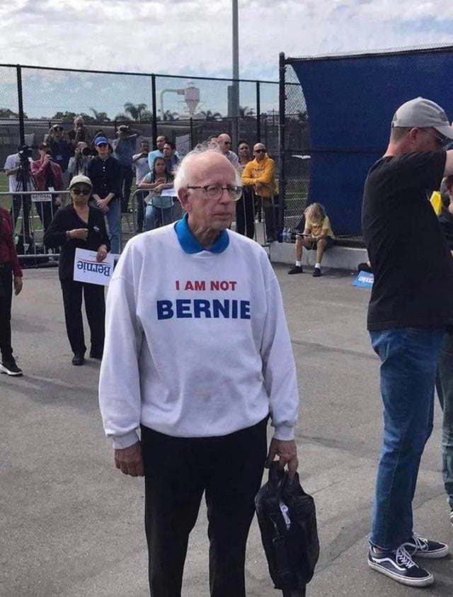 off brand celebrities - he | Tung I Am Not Bernie
