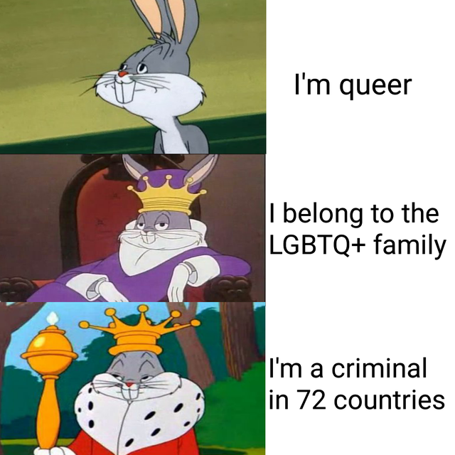 LGBT - I'm queer I belong to the Lgbtq family ag I'm a criminal in 72 countries