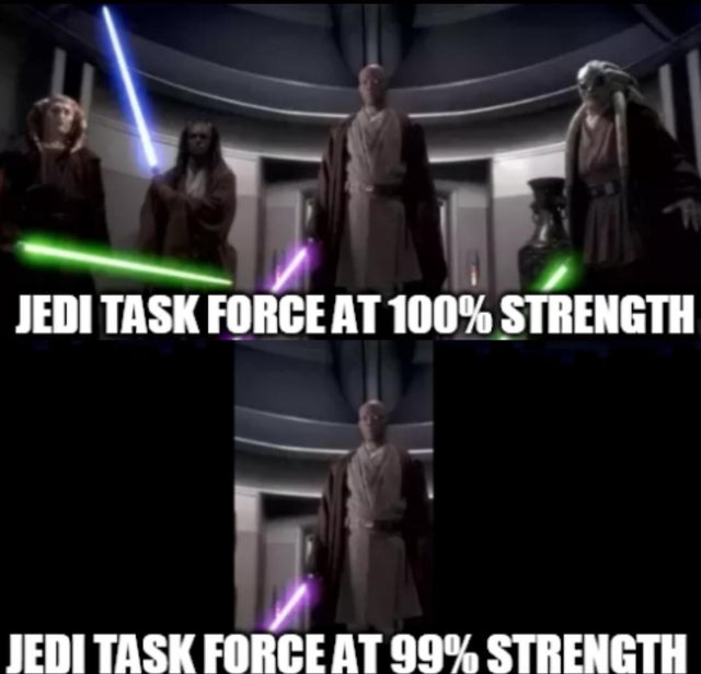 jedi order - Jedi Task Force At 100% Strength Jedi Task Force At 99% Strength