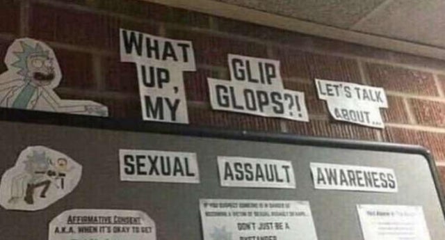 r fellowkids - What Glip Let'S Talk Up Glops?! My Sexual Assault Awareness Aftemativet Akla Meti Okay Teet Dontistre