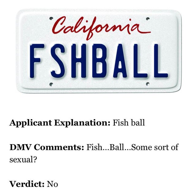 ronald reagan presidential library - California Fshball Applicant Explanation Fish ball Dmv Fish...Ball...Some sort of sexual? Verdict No