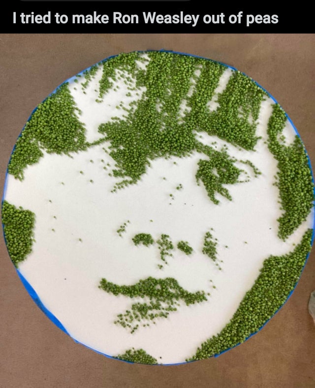 Ron Weasley - I tried to make Ron Weasley out of peas