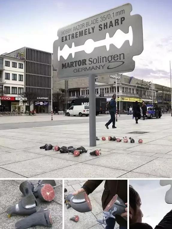 billboard creative ideas - Hobby Razor Blade 350,1 mm Extremely Sharp mtot Martor Solingen Germany Karsan Redo Karstadt Mre
