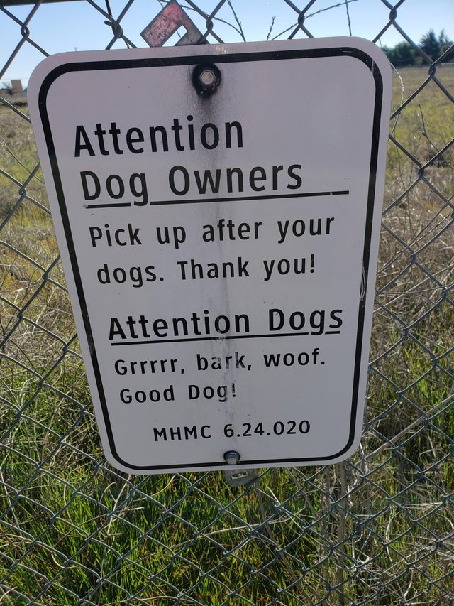 grass - Attention Dog Owners Pick up after your dogs. Thank you! Attention Dogs Grrrrr, bark, woof. Good Dog! Mhmc 6.24.020