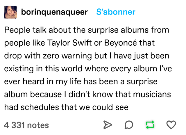 inner monologue definition - borinquenaqueer S'abonner People talk about the surprise albums from people Taylor Swift or Beyonc that drop with zero warning but I have just been existing in this world where every album I've ever heard in my life has been a