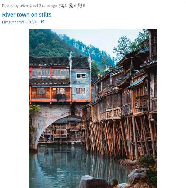 water resources - 6 5 Posted by uiamdreut 3 days ago River town on stilts imgur.comEokgvp..C Care