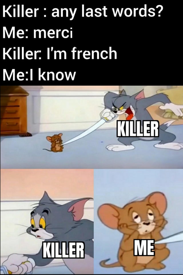 depressed jerry stabbed by tom - Killer any last words? Me merci Killer. I'm french Me1 know Killer Killer Me