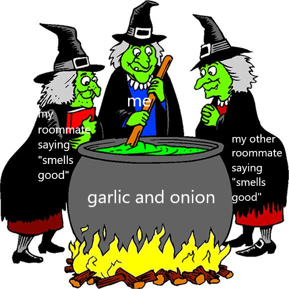 witch and cauldron clipart - wer my other me my roommate saying roommate smells saying good smells garlic and onion good