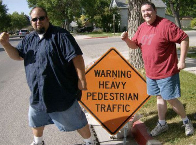 pedestrian funny - Warning Heavy Pedestrian Traffic