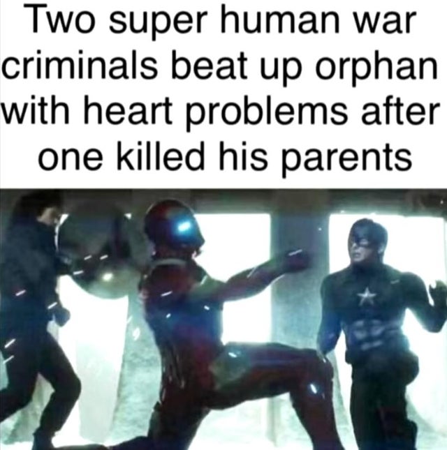 two superhuman war criminals - Two super human war criminals beat up orphan with heart problems after one killed his parents