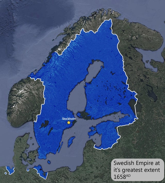 swedish empire at its peak - Stockholm os Swedish Empire at it's greatest extent 1658AD