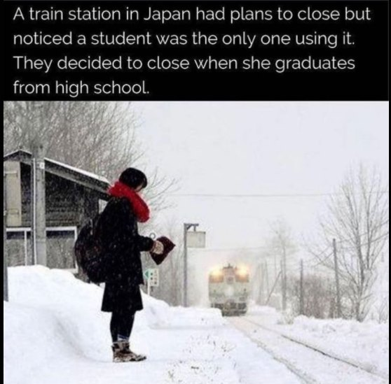 kyu shirataki station japan - A train station in Japan had plans to close but noticed a student was the only one using it. They decided to close when she graduates from high school.