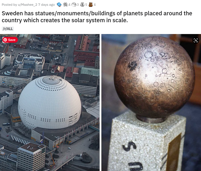 estocolmo tele2 arena - Posted by uMaahee_27 days ago 94033554 Sweden has statuesmonumentsbuildings of planets placed around the country which creates the solar system in scale. tAll Save c 5% Sa