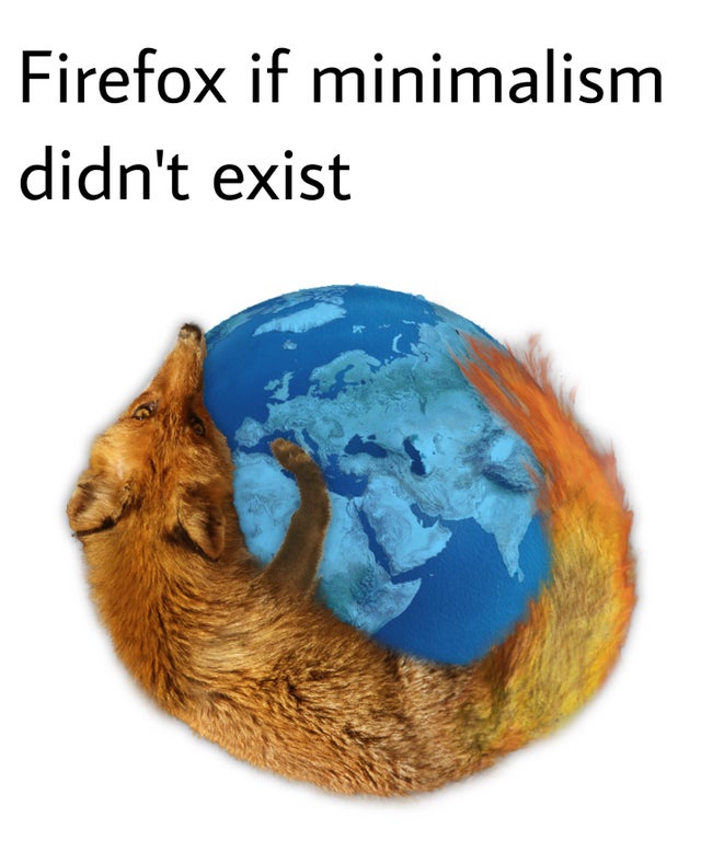 photo caption - Firefox if minimalism didn't exist