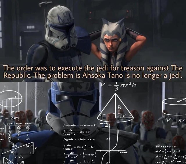 Ahsoka Tano - The order was to execute the jedi for treason against The Republic. The problem is Ahsoka Tano is no longer a jedi. Tv arah h A Et C 270 VNy 30 45 00 senxdx CosC in 2 Inc Us Insinin dr Cds Sis 8 SnMiss 2 5 an 5 3 2x Sigade Inisi. Inc.C do Sm