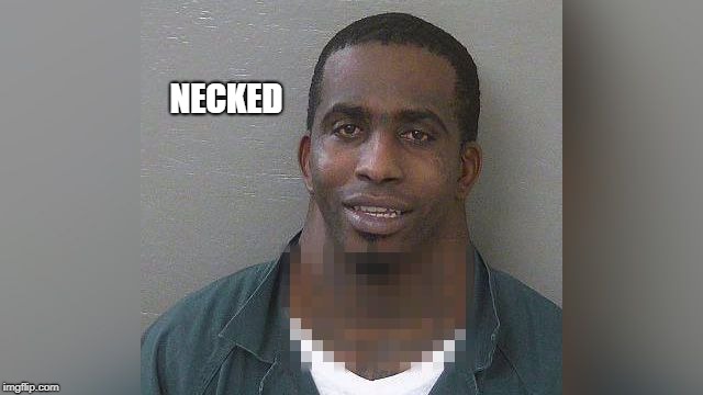 big necked mug shot