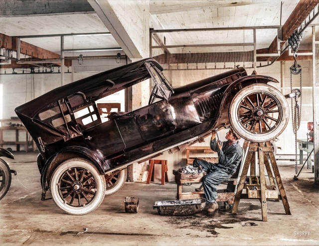 old mechanic cars - Shorpy