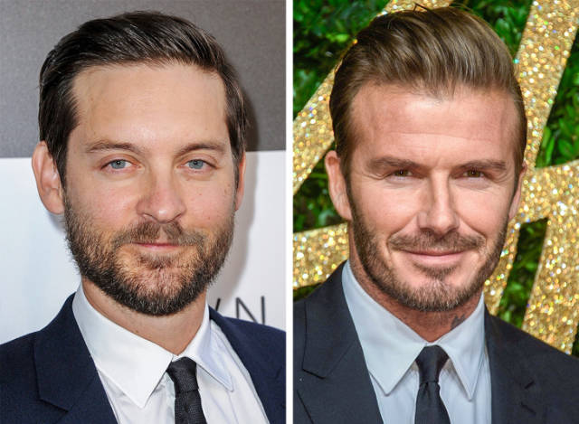 Tobey Maguire and David Beckham: 43 years old