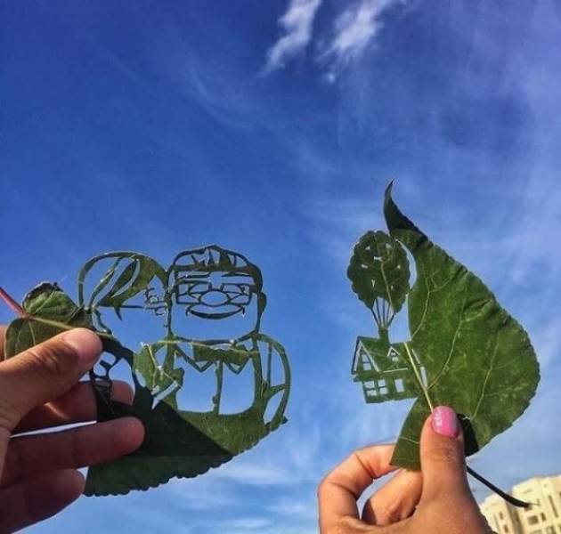 amazing leaf art