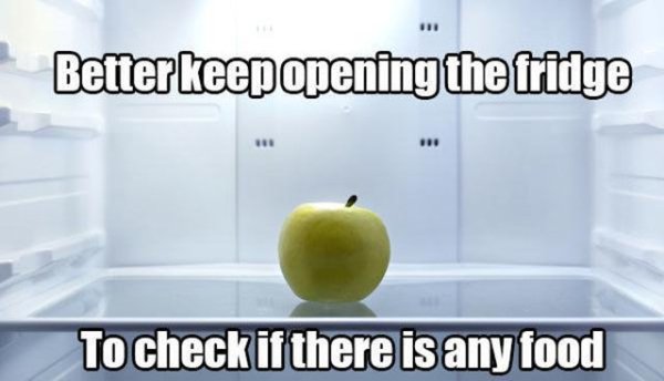 memes - major appliance - Better keep opening the fridge To check if there is any food