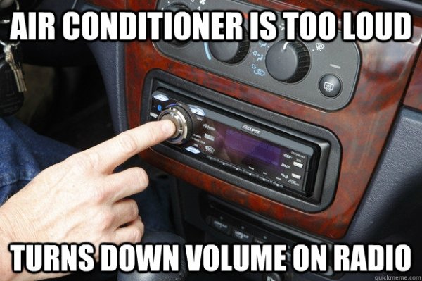 memes - they sent me to detention - Air Conditioner Is Too Loud Turns Down Volume On Radio quickmeme.com