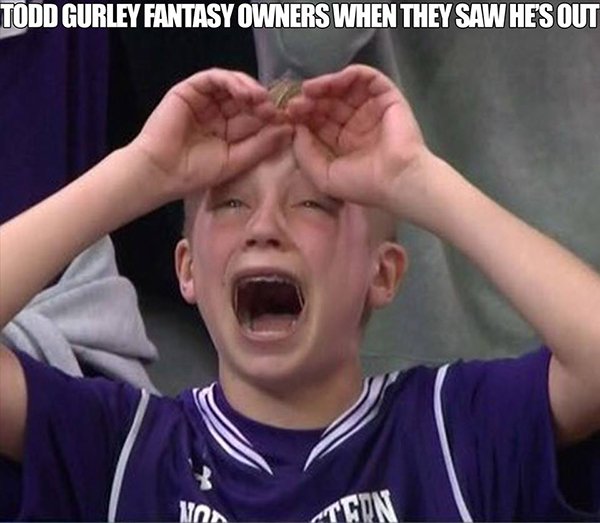 northwestern kid meme - Todd Gurley Fantasy Owners When They Saw Hes Out Von Ctern