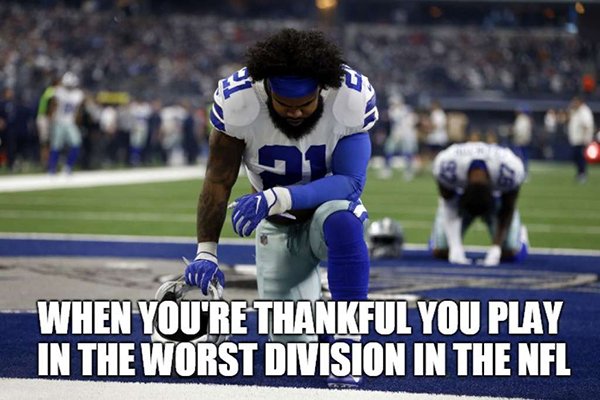 ellit dallas cowboys - When You'Re Thankful You Play In The Worst Division In The Nfl