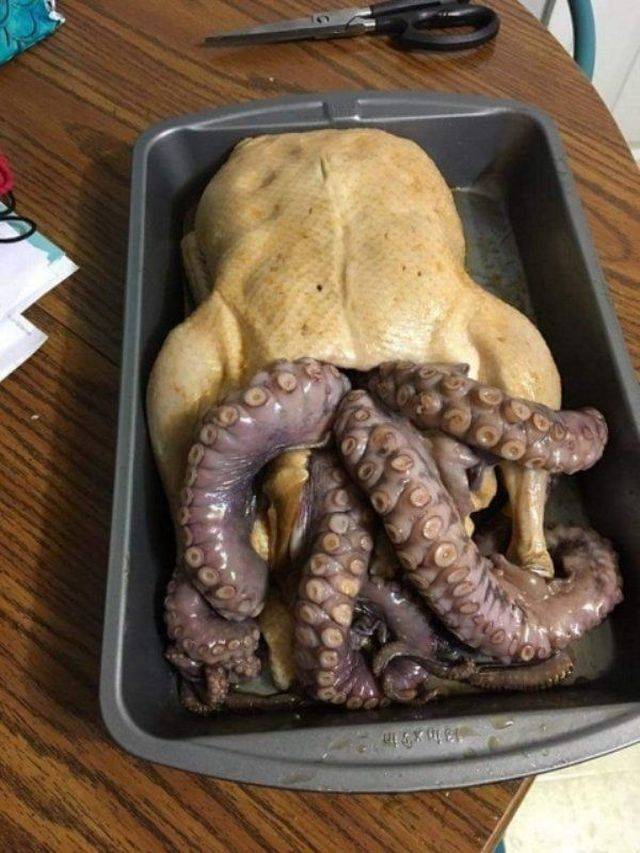 octopus stuffed turkey