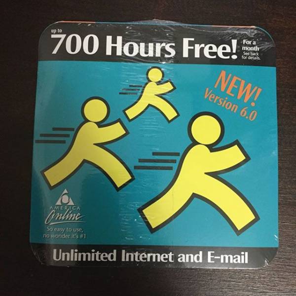 nostalgia label - 00 Hours Free! For a month See back for details New! Version 6.0 America Un so easy to use no wonder it's Unlimited Internet and Email