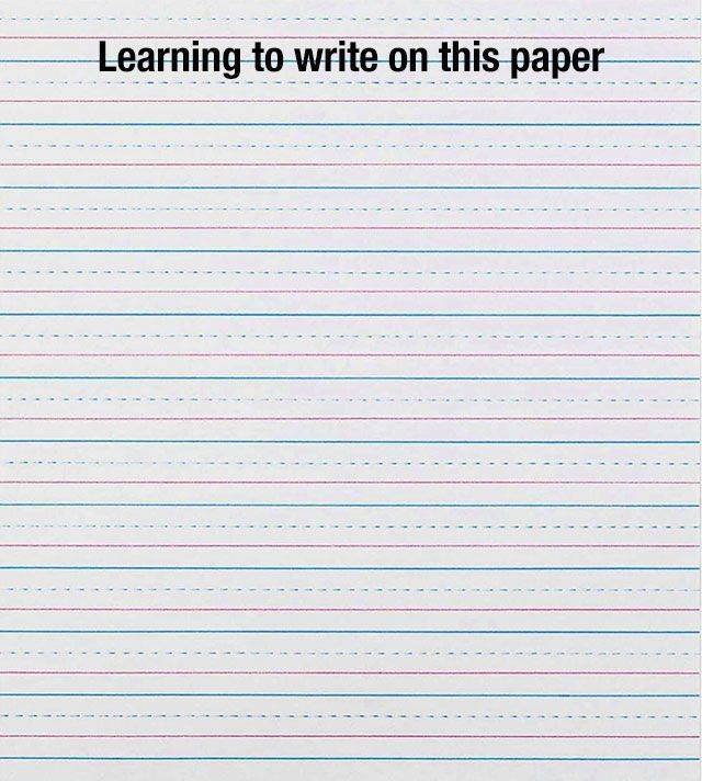 nostalgia document - Learning to write on this paper