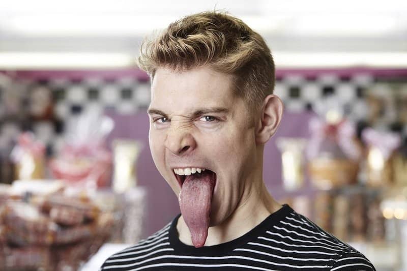 World’s Longest Tongue

Nick “The Lick” Stoeberl’s tongue measures 3.97 inches, making it the world’s longest. By the looks of it, Nick should consider joining the X-Men or maybe the KISS band.