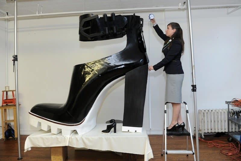 Largest High-Heeled Shoe

This one isn’t too practical, but it’s hilarious nonetheless. Kenneth Cole and Jill Martin of New York built a shoe that is 6 feet 5 inches long and 6 feet 1 inch tall.