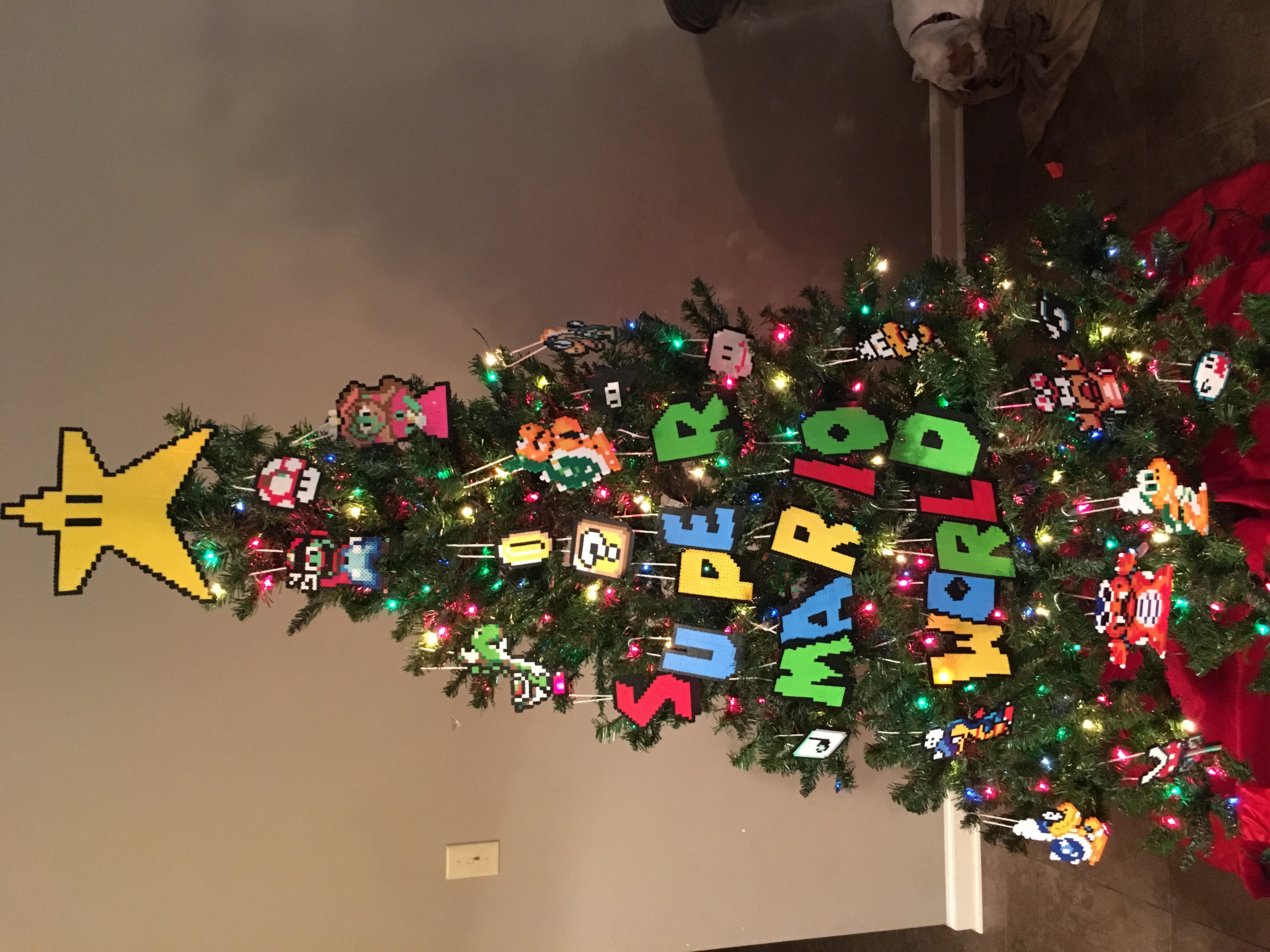 Father/Daughter Super Mario World Themed Christmas Tree Project