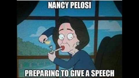 nancy pelosi cartoon meme - Nancy Pelosi Preparing To Give A Speech