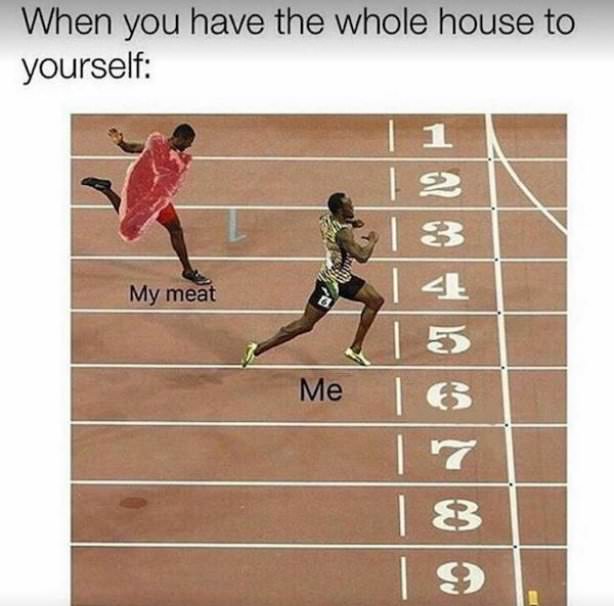 memes - you have the whole house to yourself - When you have the whole house to yourself My meat 1 8 14 1 5 Me | 6 1 8