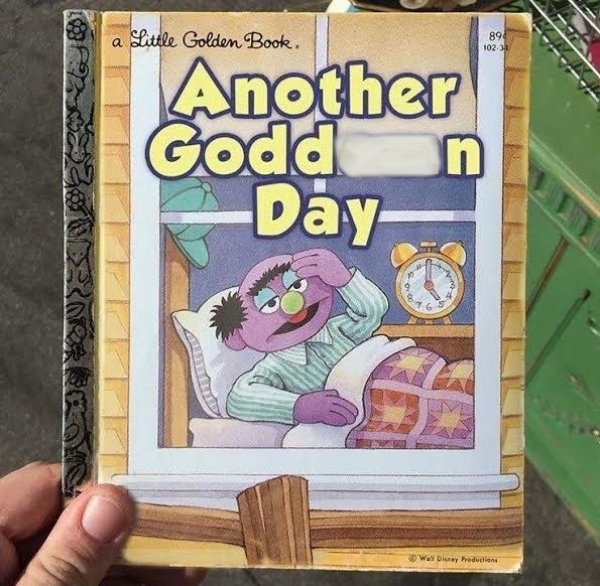 memes - another goddamn day book - os a Little Golden Book. 10234 Another Godd Day Diney Produdian