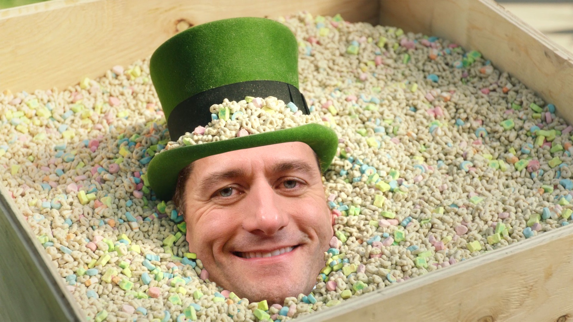 Sending him over in a box of Lucky Charms...