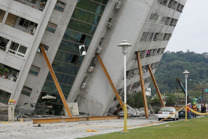 An earthquake in Taiwan