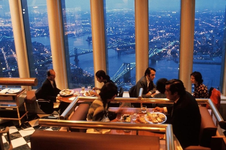Dinner at Windows On The World in The World Trade Center (Tower One), New York, 1993