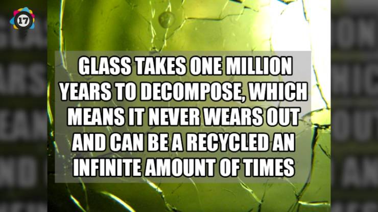 u.s. space & rocket center - Glass Takes One Million Years To Decompose Which Means It Never Wears Out And Can Be A Recycled An Infinite Amount Of Times
