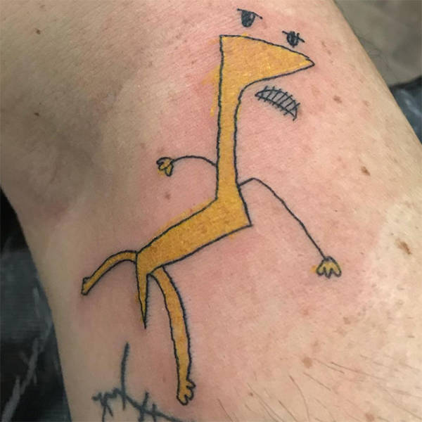 bad giraffe tattoo