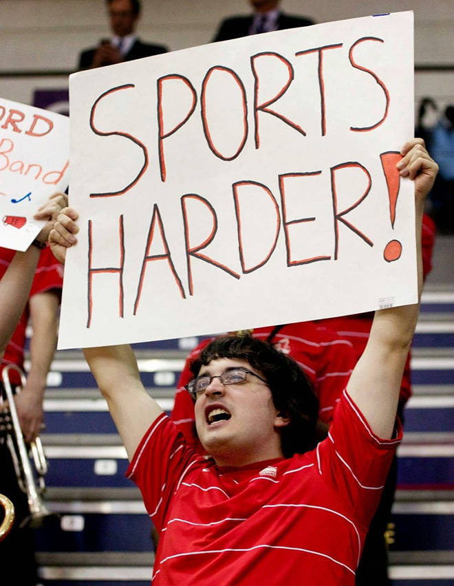 sports fan sign - Sports Harderie
