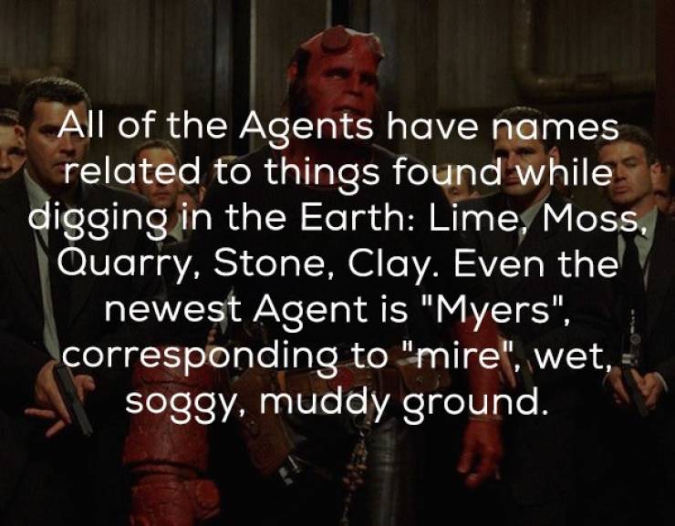 man - All of the Agents have names related to things found while digging in the Earth Lime, Moss, Quarry, Stone, Clay. Even the newest Agent is "Myers", corresponding to "mire", wet, soggy, muddy ground.