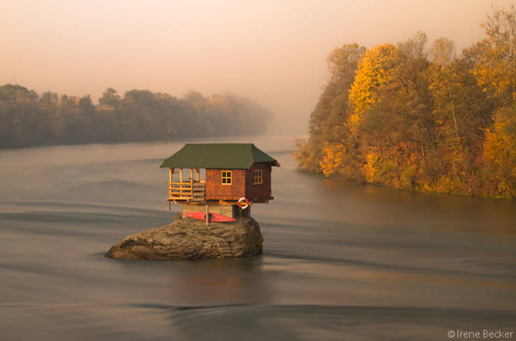 House in the middle of Drina River, Bajina Basta, Serbia