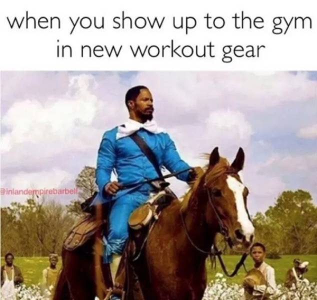 you visit work on your off day - when you show up to the gym in new workout gear inlanderspirebarbell