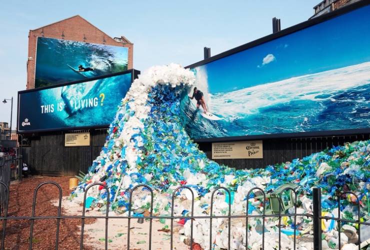 Trashy art exhibits - corona world ocean day - This Is Living ? Goran Palu