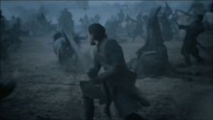Game of Thrones facts - charge into battle gif