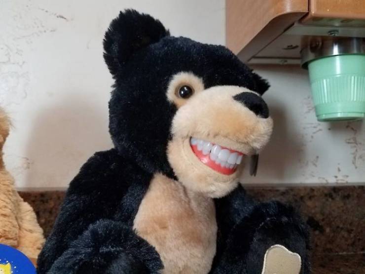 stuffed toys with human teeth