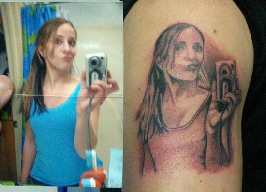 Bad Tattoos - selfie tattoo